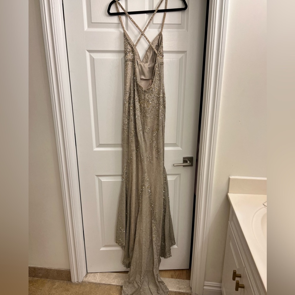 MANDALAY Beaded Lace Evening Gown - Picture 5 of 6